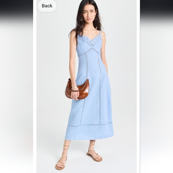 Madewell Dresses & Skirts - Madewell Sweetheart Midi Dress in Linen-Cotton Blend